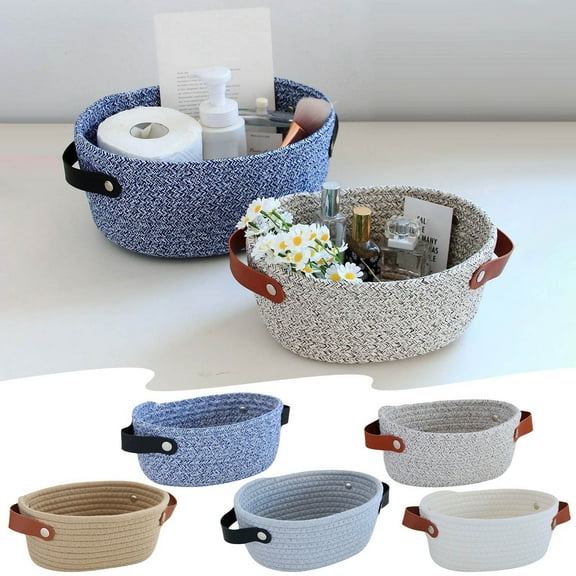 kcavykas Gifts Small Rope Storage Basket, Woven Organizer Bin for Entryway, Household Storage Container for Toys, Keys, or Accessories, Stylish Rope Box for Home Organization Birthday Gift