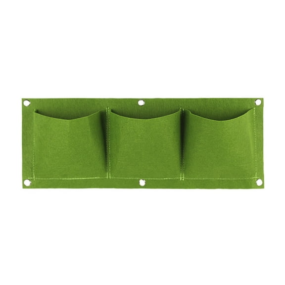 kcavykas Pockets Garden Vertical Wall-Mounted Garden Planter 3-Pocket Felt Growing Bag for Flowers, Herbs, and Vegetables - Perfect for Balcony, Indoor, and Outdoor Green Spaces