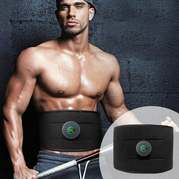 kcavykas Portable Abs Workout Belt, Abdominal Toning Machine with 10 Training Modes, Lightweight and Easy to Use, Ideal for Core Strengthening and Fitness Training