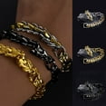 thumbnail image 1 of kcavykas Retro Punk Dragon Head Men's Bracelet – 22CM Link Chain Bracelet, Hip-Hop Style Multicolor Jewelry Gift for Men, Cool Fashion Accessory for Party, Daily Wear & Gifts, 1 of 9