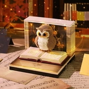 KCAVYKAS 2026 Weekly Calendar Paper Carving Desk Decor Creative Memo Book Unique 3D Stationery Gift Owl and Eagle Design Calendar Home or Office Decoration Christmas Gift