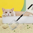 thumbnail image 1 of Kcavykas Cat Litter Scoop Telescopic Stainless Steel Extendable Poop Shovel Large Capacity Fine-Hole Sifting Scoop With Non-Slip Handle for Cats and Poultry, Heavy-Duty Stylish Finds for Less, 1 of 6