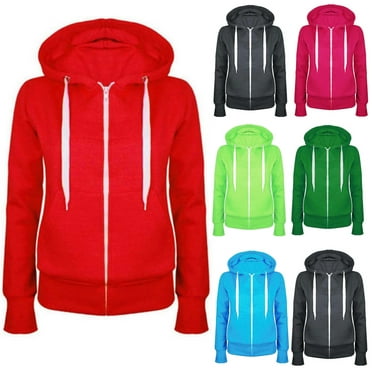 kcavykas Zip up Hoodies for Women Long Sleeve Hooded Sweatshirts Comfortable Fleece Jacket Coat Fashion Slim Sweatshirt with Pockets Clearance Sale