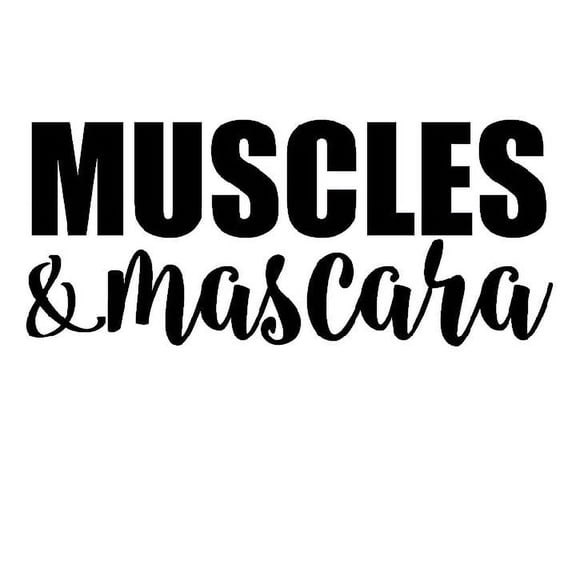 kcd muscles and mascara vinyl decal sticker|cars trucks vans walls laptops cups|black|5.5 in|kcd875