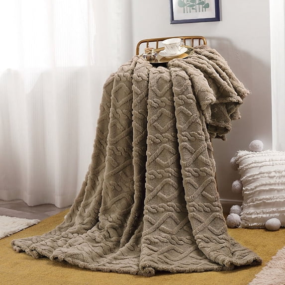 kchsji 70*100cm Super Soft Warm Solid Warm Micro Plush Fleece Blanket Throw Rug Sofa Bedding Coffee