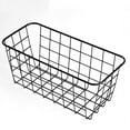 thumbnail image 1 of kchsji No Drill Wall Mount Storage Basket, Heavy Duty Metal Wire Organizer with Adhesive Hook, No Damage Hanging Basket for Kitchen Pantry Bathroom, Space Saving Storage Rack, 1 of 1