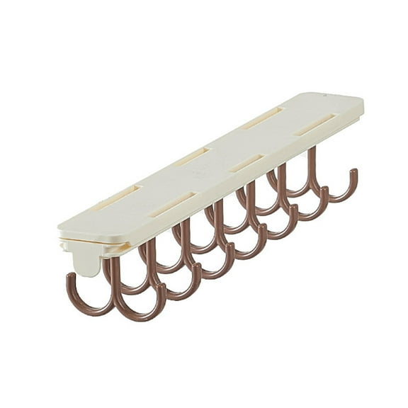 kchsji Retractable Closet Hanger Pull Out Sliding Clothes Rack Space Saving Multifunctional ABS Hook Organizer Double Hooks Easy Install Durable Storage Solution for Wardrobe