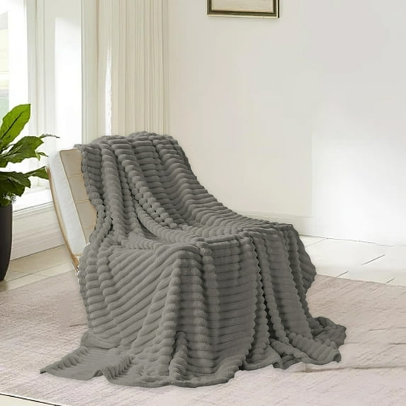 kchsji Soft Thick Double Layer Raschel Blanket, Cozy Winter Throw for Bed and Sofa, Multi-Purpose Home Blanket for Nap, Office, Travel, Comfortable Warm Plush Blanket for Relaxation
