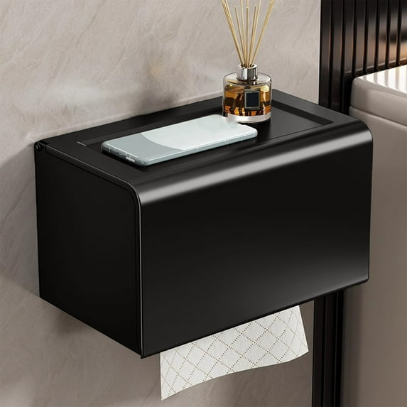 kchsji Toilet Paper Holder, No Drill Strong Suction Cup Wall Mounted, Waterproof Rustproof Bathroom Tissue Roll Dispenser, Space Saving Kitchen Organizer Storage Rack for Toilet Paper Rolls