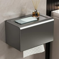 kchsji Toilet Paper Holder, No Drill Strong Suction Cup Wall Mounted, Waterproof Rustproof Bathroom Tissue Roll Dispenser, Space Saving Kitchen Organizer Storage Rack for Toilet Paper Rolls