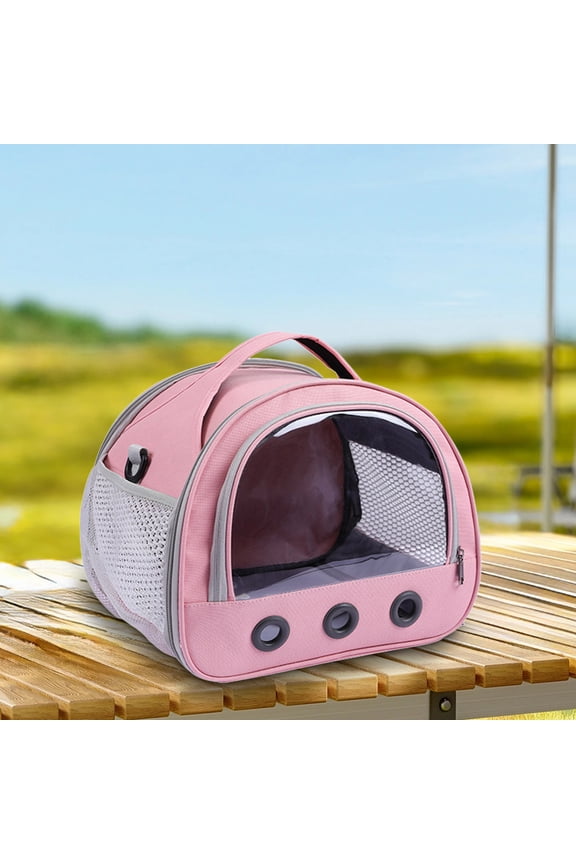 Travel Carrier Excursion Bag, Foldable Portable Bird Carrier with Breathable Mesh Travel Cage Bag, Lightweight Parrot Hamster Carrier Small Pet Travel Bag for Outdoor Vet Trips