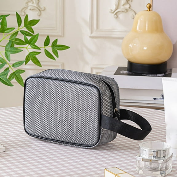 kchsji Travel Toiletry Bag, Water Resistant Mesh Cosmetic Makeup Bag, Portable Handheld Shower Carry Pouch, Lightweight Organizer for Toiletries Cosmetics Accessories