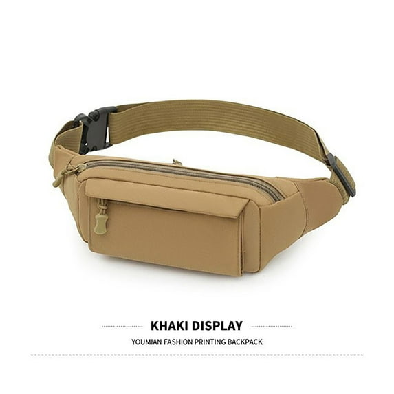 kchsji Unisex Waist Bag Fanny Pack, Large Capacity Sports Belt Bag for Men Women, Hands Free Phone Crossbody Sling Bag for Travel Running Cycling, Casual Messenger Bag