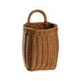 thumbnail image 1 of kchsji Wall Hanging Storage Basket, Plastic Woven Organizer Bin for Kitchen Bathroom Bedroom, Multipurpose Wall Storage Basket, Decorative Hanging Basket for Towels, Cosmetics, Books and Supplies, 1 of 2