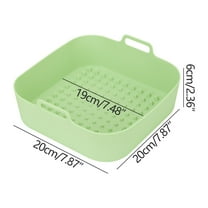 kedshhgu Air Fryer Silicone Tray 9inch Air Fryer Silicone Pot Reusable Food Grade Silicone Airfryer Tray Baking Basket Accessories
