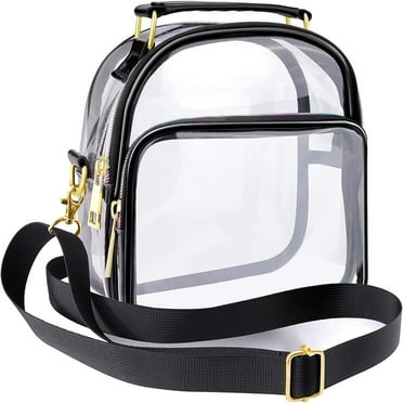 kedshhgu Clear Crossbody Purse Bag with Front Pocket & Adjustable Strap, Clear Purse for Concerts, Festivals, Sports Events