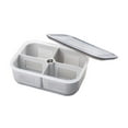 thumbnail image 1 of kedshhgu Divided Veggie Tray with Lid Snackle Box Serving Container Salad with 4 Compartment Stackable Refrigerator Organizer Bins Produce Saver for Meal Prep Fruit, 1 of 6