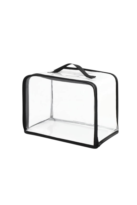 Large Clear PVC Zippered Toiletry Carry Pouch Portable Cosmetic Makeup Bag for Vacation, Bathroom and Organizing