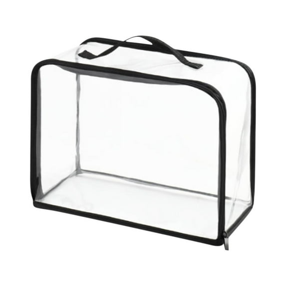 kedshhgu Large Clear PVC Zippered Toiletry Carry Pouch Portable Cosmetic Makeup Bag for Vacation, Bathroom and Organizing