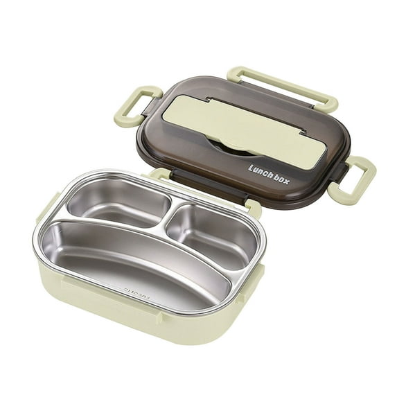 kedshhgu Lunch Box with free sealing Bento Box 3 Compartments, Leak-Proof Food Containers, Metal Lunchbox for Travel & Work, Eco-Friendly Meal Storage Solution