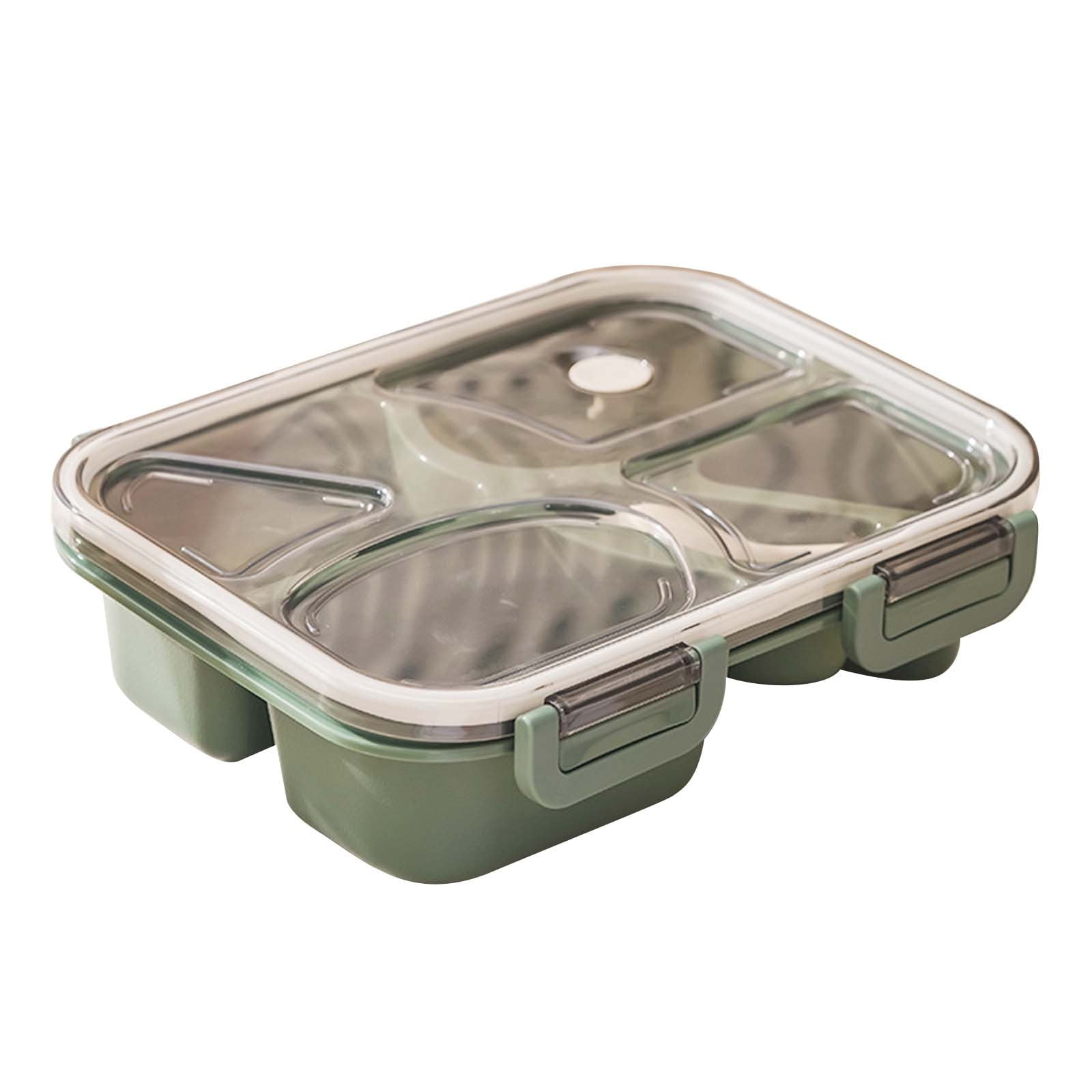 kedshhgu Pack Bento Lunch Box Set 3 Compartment Wheat Straw Meal Prep ...