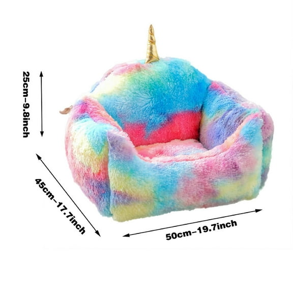 kedshhgu Pet Gear Crown Horns Cozy Round Dog and Cat Bed Collection Washable Indoor Pet Bed for Small Breeds -Soft Bed Fits in Crate or Kennel - Made of Ultra Soft Micro-Plush Material