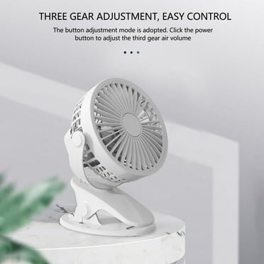 kedshhgu Portable Clip on Fan Battery Operated, Small USB Desk Fan, 3 Speed Quiet Rechargeable Mini Table Fan, 360° Rotate Personal Cooling Fan for Home Office Stroller Camping