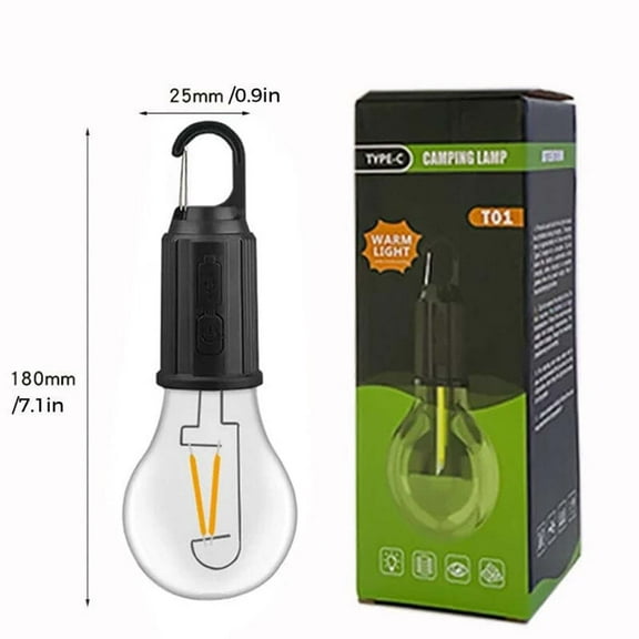 kedshhgu Rechargeable Warm Tent Hanging Light Bulb,Portable Outdoor Vintage LED Camping Light,Pendant Hurricane Emergency Lighting Lantern for Hiking Backpacking Fishing Outage Power Failure