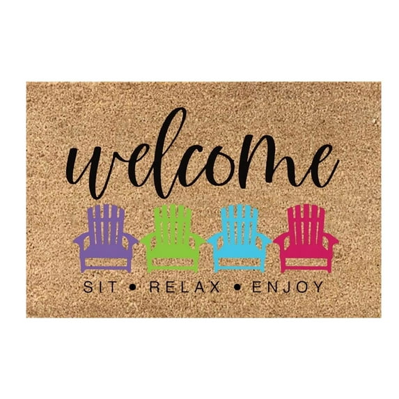 kedshhgu Summer Holiday Door Mat,Home Sweet Home Leaves Indoor Outdoor Non-Slip Doormat,Entryway Front Porch Summer Welcome Mat Grey for Entrance Decor