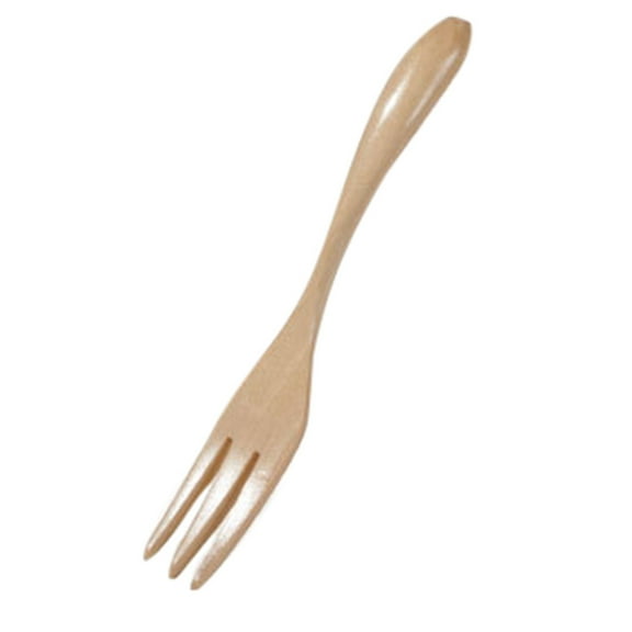 kedshhgu Wooden Forks Set Kitchen Tableware Reusable Eco-Friendly Natural Wood Dinnerware Utensil Wooden Fork Practical Wood Cutlery for Cooking Stirring Eating