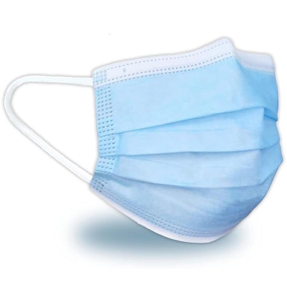 keebomed Disposable Adult Face Mask ASTM Level 3 Blue Soft Earloops 10 Pack