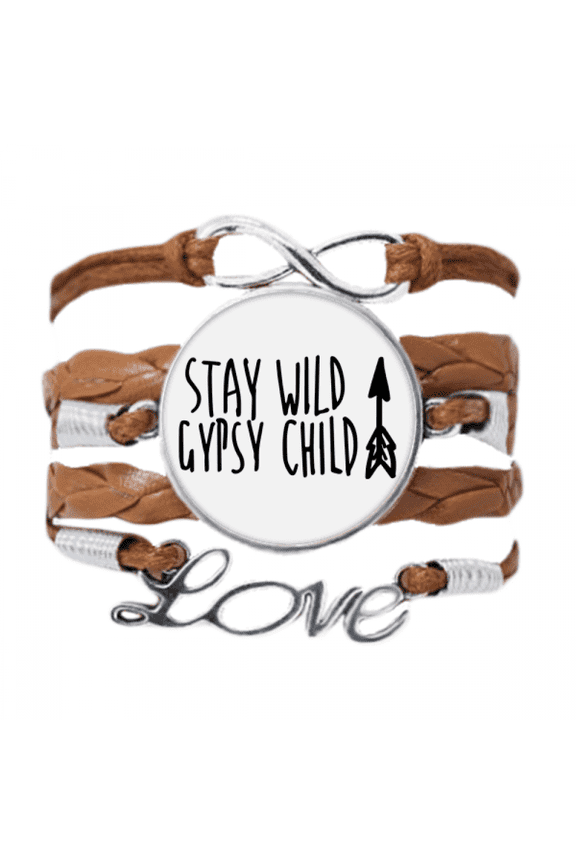 keep gypsy child quote bracelet love chain ornament wristband