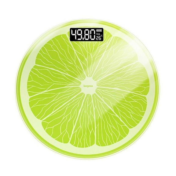 keeproo Weighing scales, Digital Glass Bath Scale for Body Weight, Bathroom Body Scale, High Capacity of 400 lb, Battery Included, Clear Round Platform