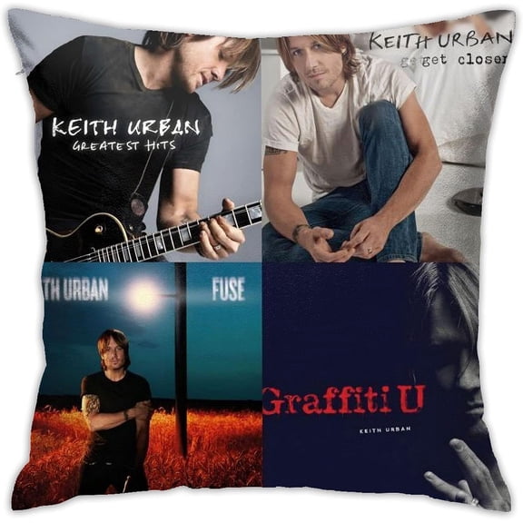 kei-th urb-an Pillowcase Personality Pillowcase Sofa Home Furnishing Pillowcase Square Pillowcase Cushion Cover Size 18"x18"