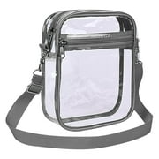 kladzum Clear Crossbody Purse Bag, Clear Bags PVC Transparent Chest Bag Fashionable Men's and Women's Small Bag Casual Travel One Shoulder Crossbody Storage Bag, Summer Savings Clearance!