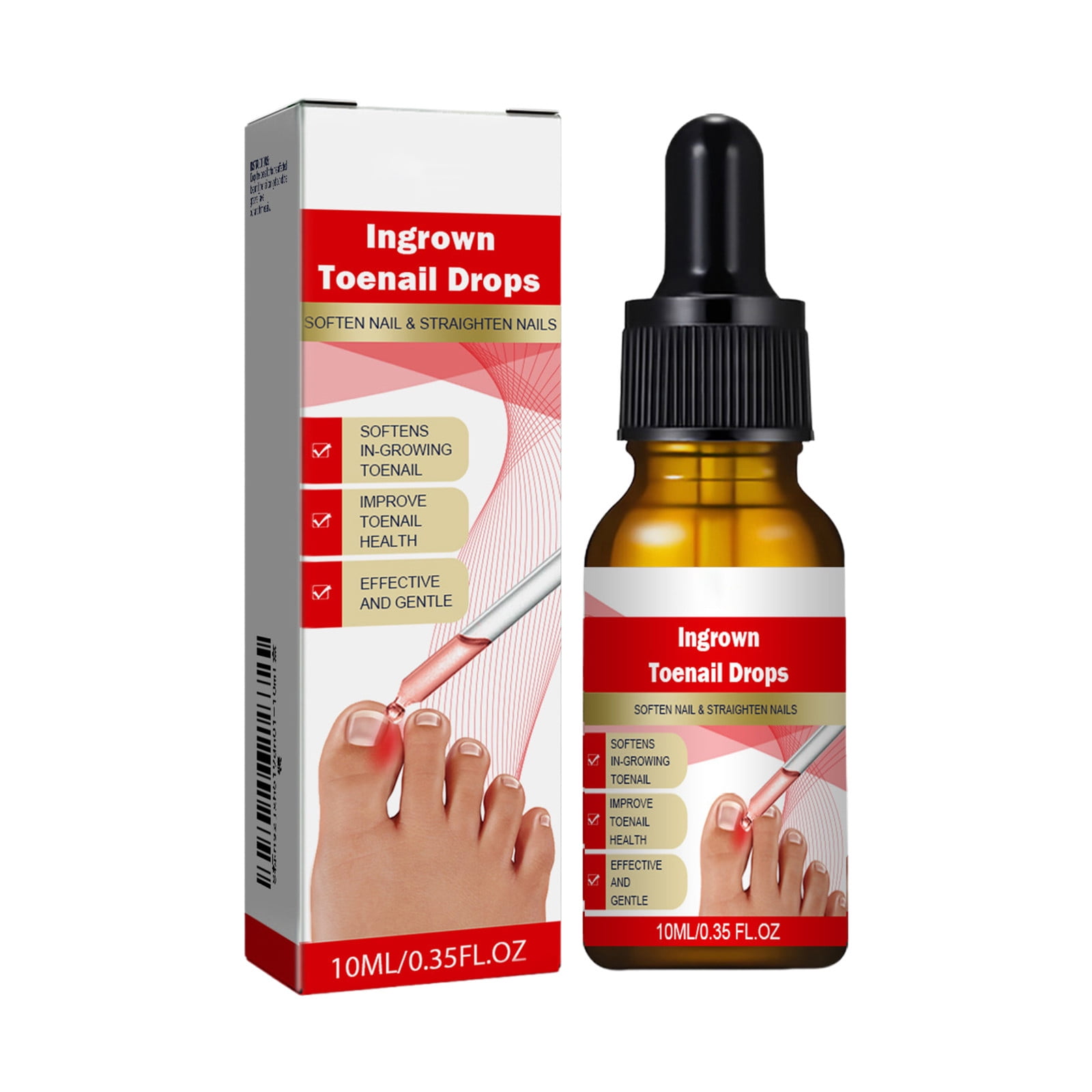 kemilove Cuticle Pen with Pusher Toe Brush for Seniors Toenail Toenail