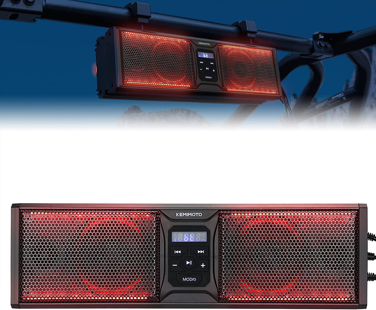 kemimoto UTV Sound Bar 16 Inch ATV SoundBar UTV Sound System SXS