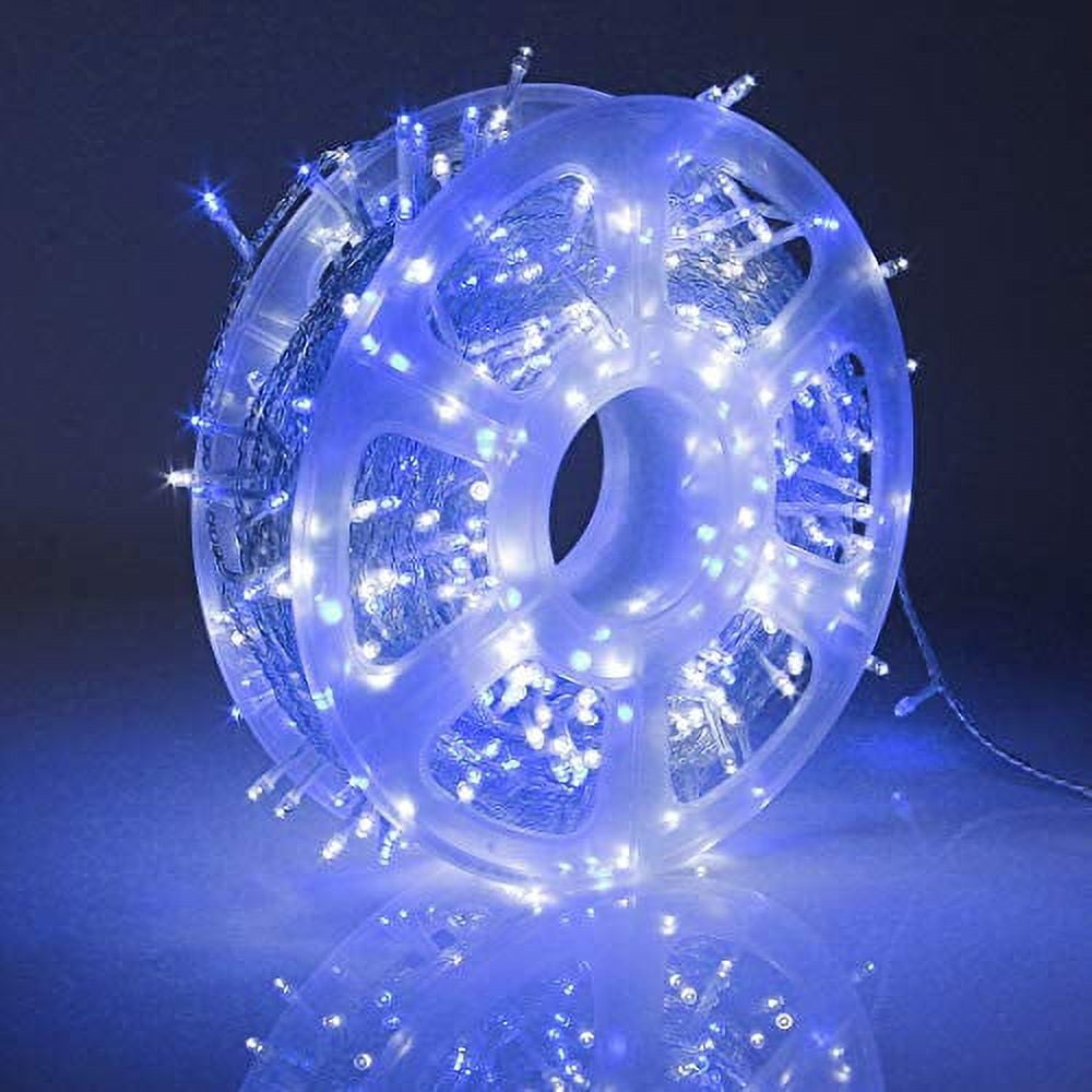 kemooie 500 LED July 8 Mode Waterproof and Day Lighting 164FT for Decoration String Decorations in Blue Red 4th Lights, Outdoor Plug Outdoor , White Patriotic Independent Holiday Fairy