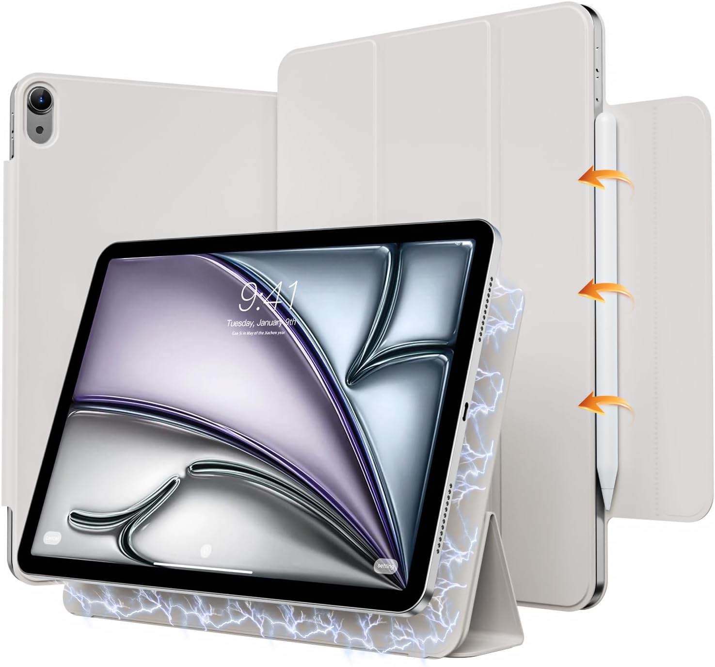 kenke Case for iPad Air 11 Inch M2 (2024), iPad Air 6th/5th/4th