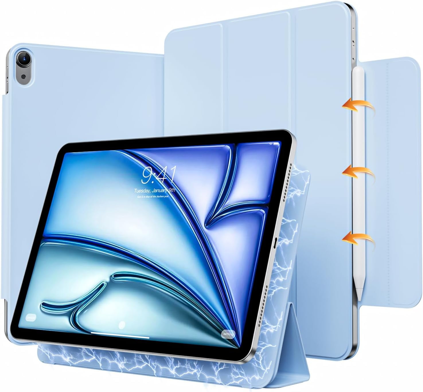 kenke Case for iPad Air 11 Inch M2 (2024), iPad Air 6th/5th/4th