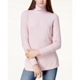 thumbnail image 1 of kensie Knit Ribbed Turtleneck Sweater Womens L Pink sweater MSRP $85, 1 of 1
