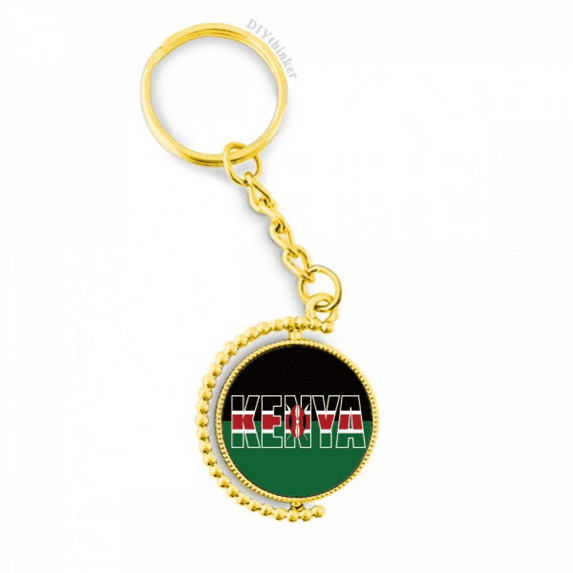 kenya country flag name metal connector key chain accessory en keyholder