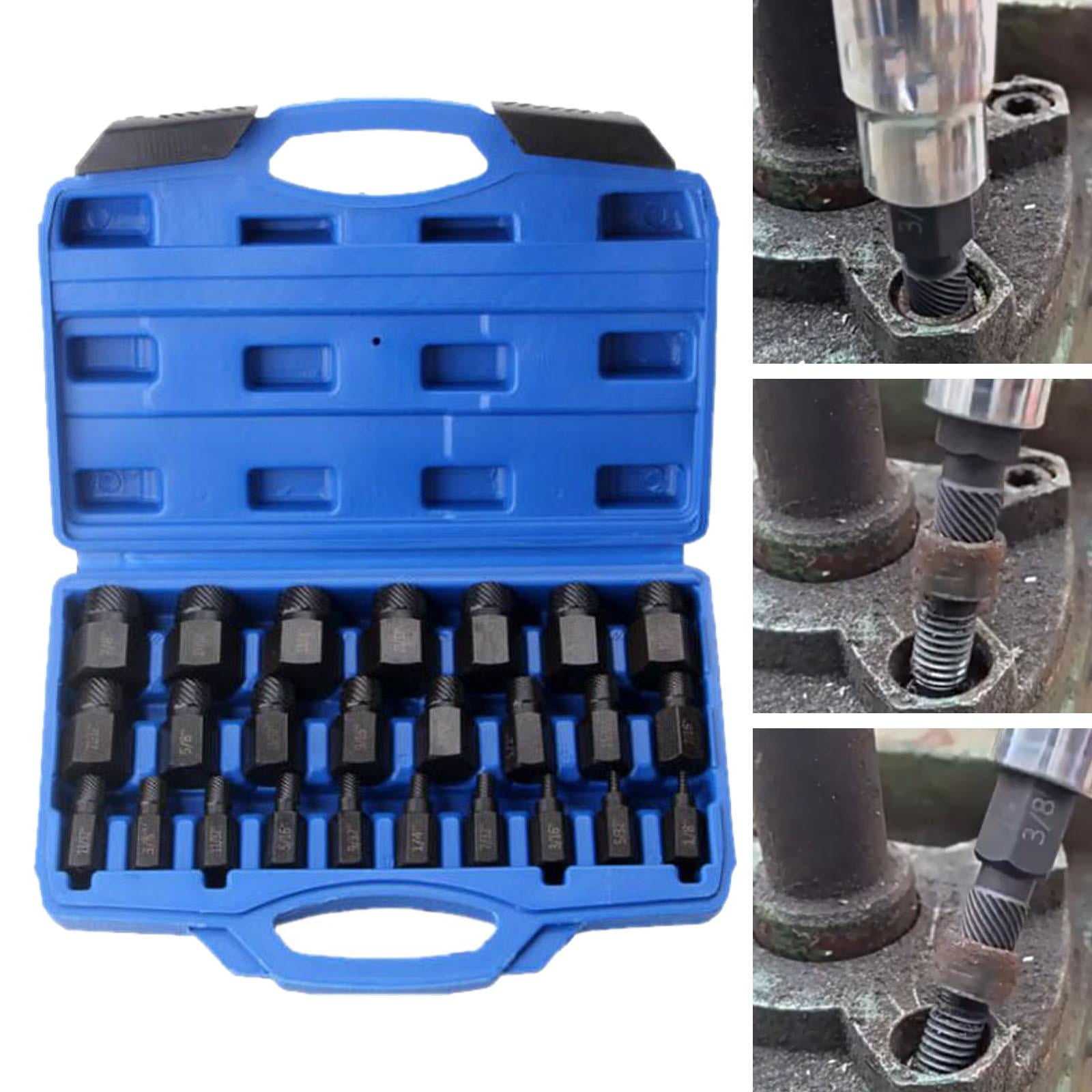 kesoto 25Pcs Damaged Screw Extractor, Rusted Screw Removal Tool
