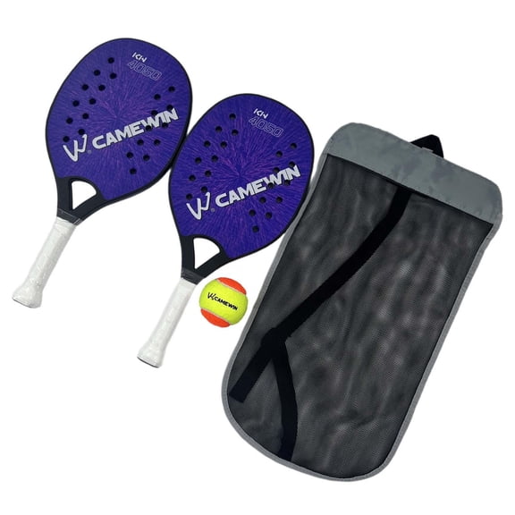 kesoto 2x Beach Tennis Rackets Beach Tennis Paddles Nonslip Grip Beach Tennis Racquet with Storage Bag for Park Playground Courtyard Blue