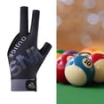 thumbnail image 1 of kesoto 3 Finger Billiard Glove Pool Cue Glove for Women Men Pool Cue Wear Resistant Breathable Adjustable Nonslip Elastic Glove Black Gray, 1 of 10