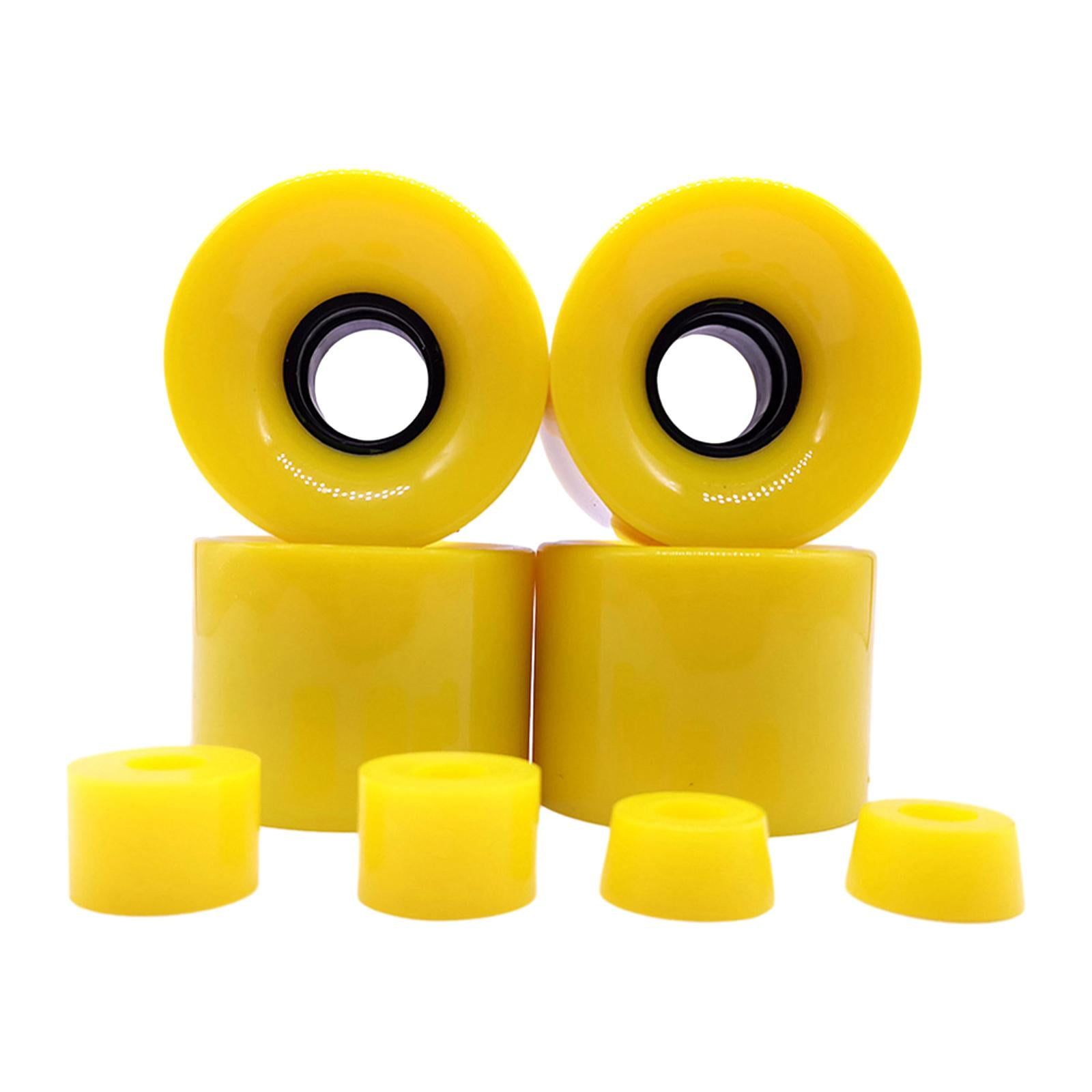 Figatia 4 Pcs Skateboard Wheels Cruiser Wheels Replacement Smooth 60mm X 45mm 78A PU Longboard Wheels Scooter For Downhill Cruising Black