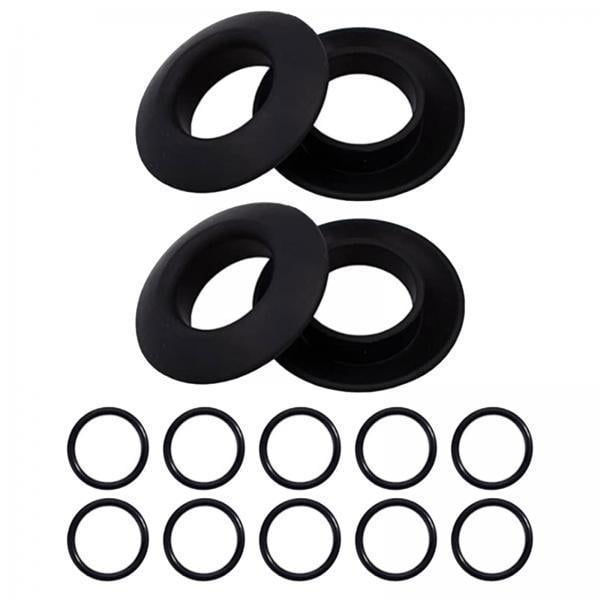 kesoto 4x 4Pcs Drip Rings, Water Retaining Rings, PVC Black Paddle