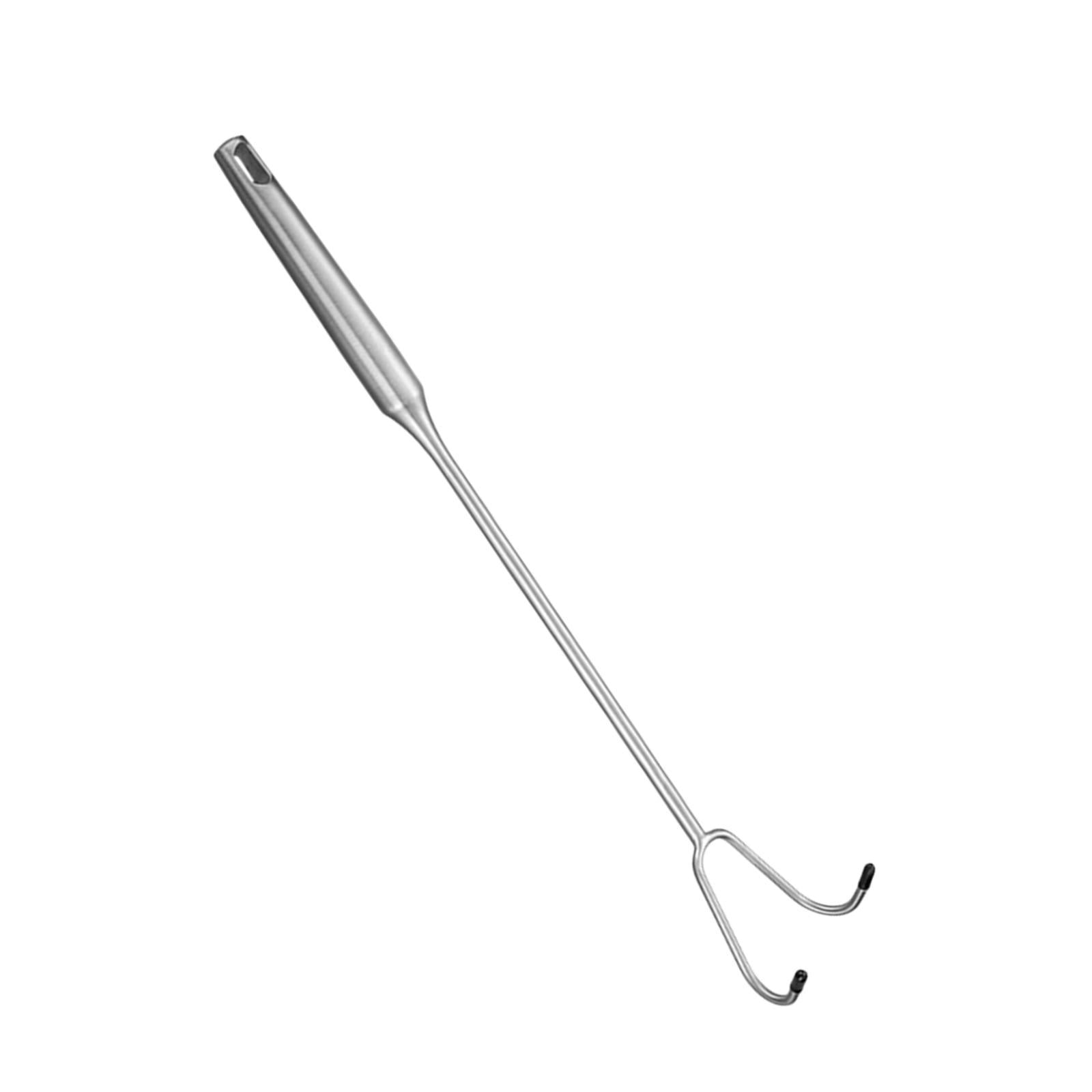 kesoto BBQ Meat Turner Hook Food Flipper Hook Stainless Steel Barbecue