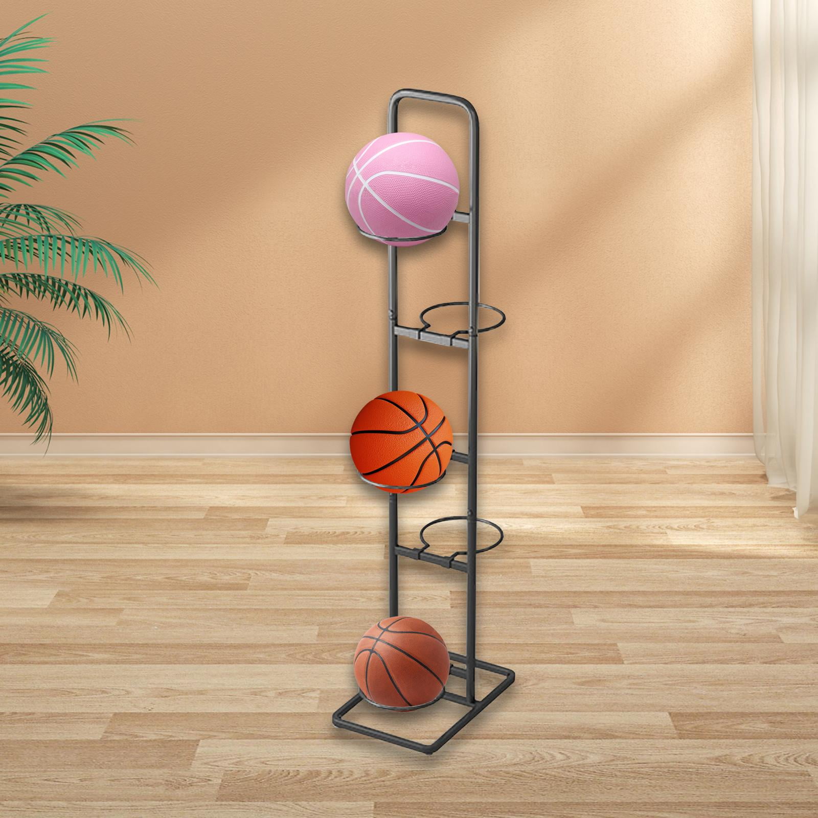 Garage Ball Storage Oshhni 4-Tier Vertical Ball Storage Rack ...
