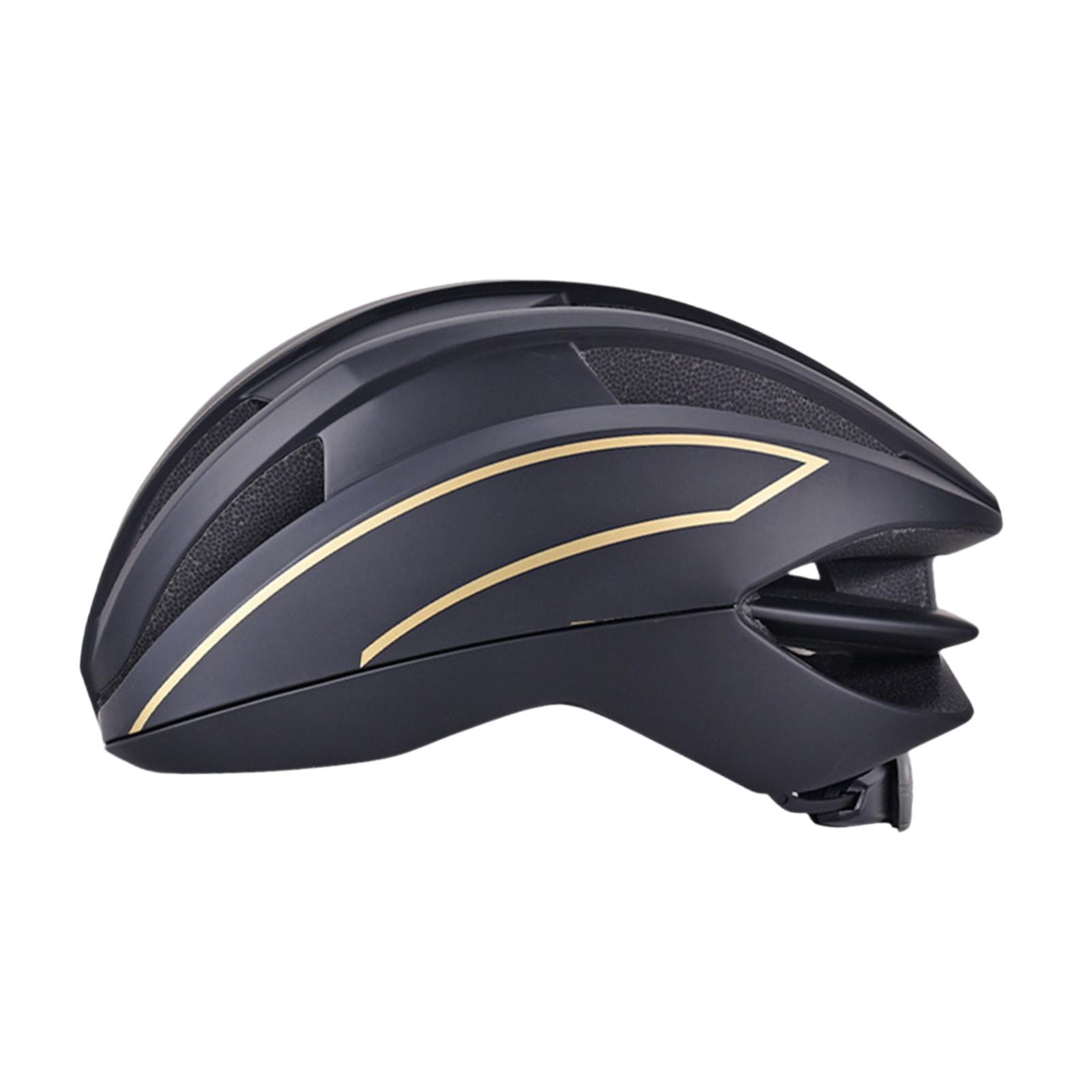 kesoto Bike Helmet Cycling Helmet Modern Breathable Adjustable Skateboard Helmet Helmet for Roller Skate Climbing Men Adults Black and Gold